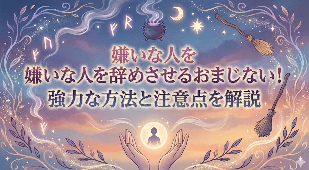 嫌いな人を辞めさせるおまじない！強力な方法と注意点を解説