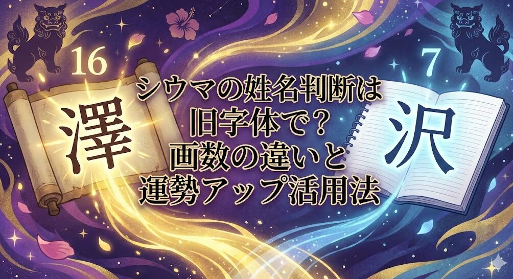 シウマの姓名判断は旧字体で？画数の違いと運勢アップ活用法
