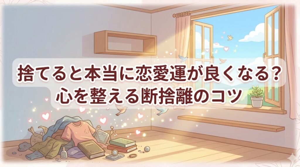 捨てると本当に恋愛運が良くなる?心を整える断捨離のコツ