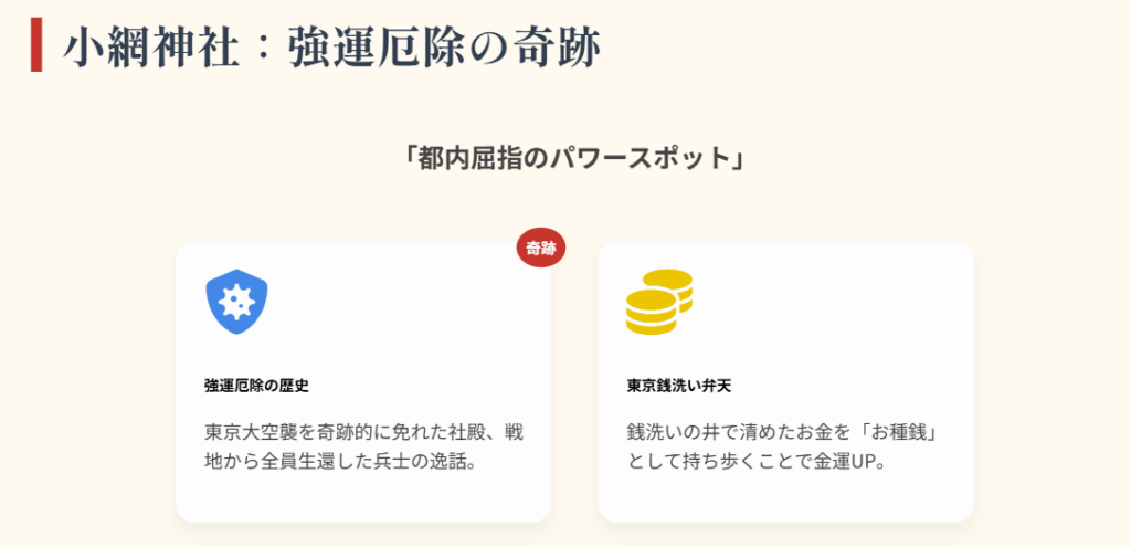 小網神社は強運厄除と金運で参拝客多数