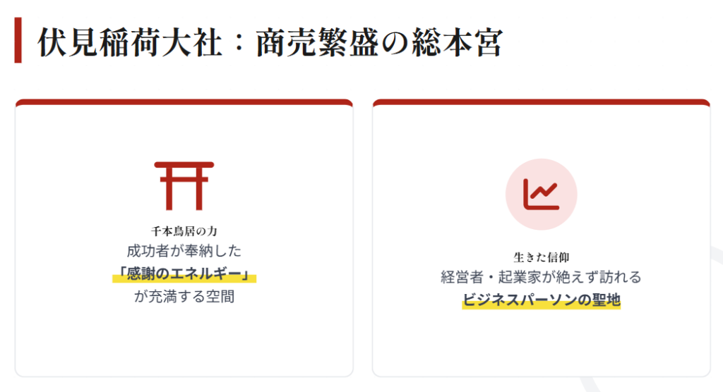 商売繁盛の総本宮である伏見稲荷