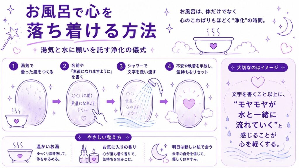 1日で両思いになる方法はおまじない  お風呂で心を落ち着ける方法