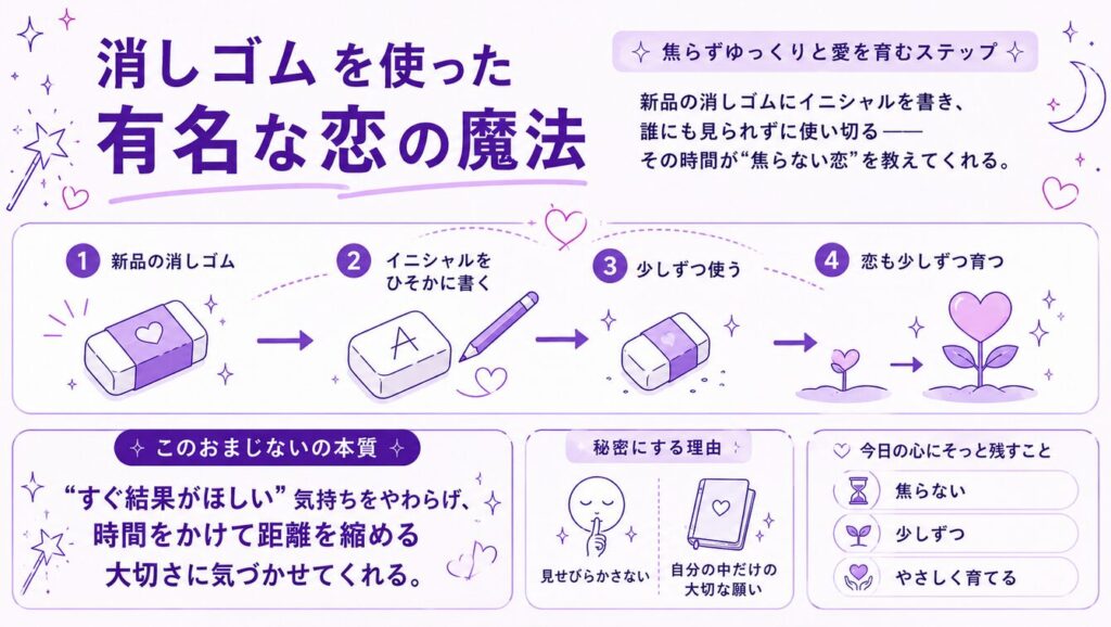 1日で両思いになる方法はおまじない 消しゴムを使った有名な恋の魔法