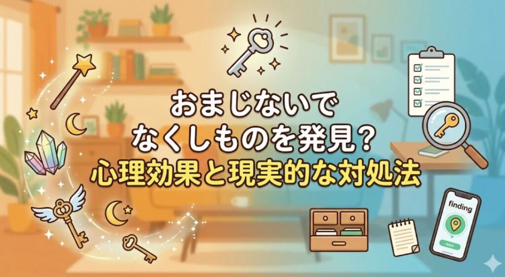 おまじないでなくしものを発見?心理効果と現実的な対処法