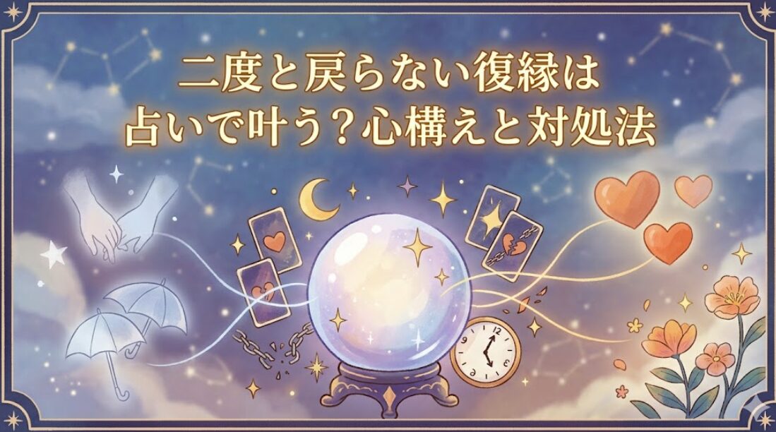 二度と戻らない復縁は占いで叶う？心構えと対処法
