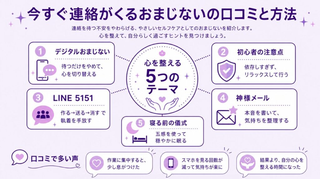 今すぐ連絡がくるおまじないの口コミと方法