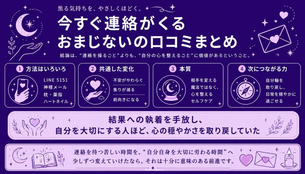 今すぐ連絡がくるおまじないの口コミまとめ