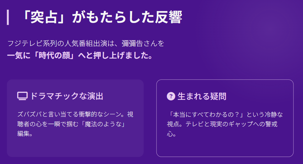 彌彌告　突然ですが占ってもいいですかの反響