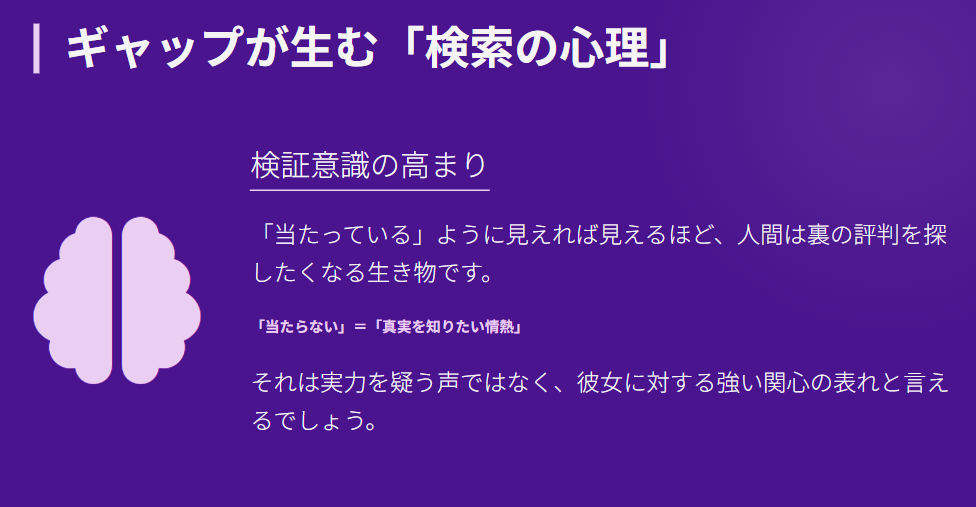 彌彌告　テレビと現実のギャップが検索を生む
