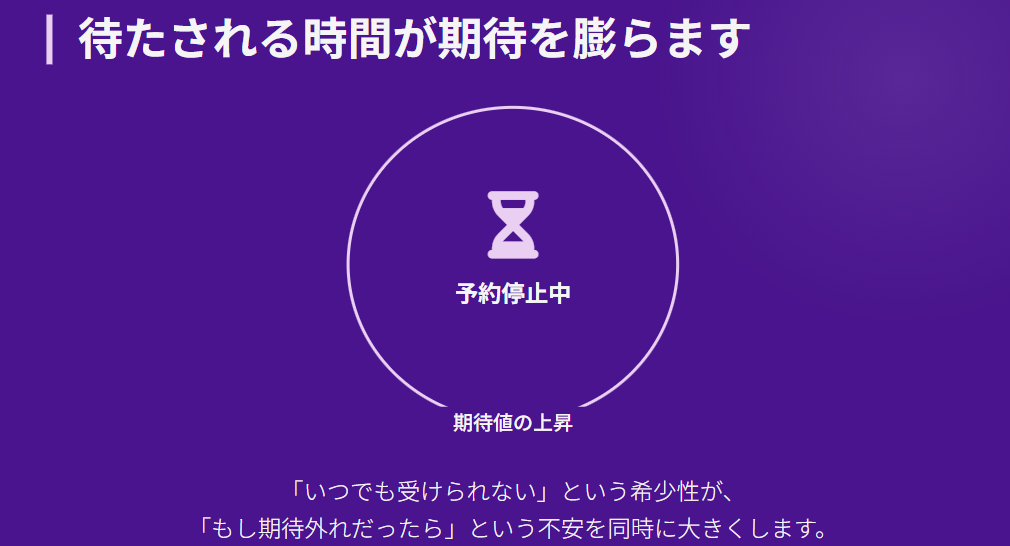 彌彌告　予約のハードルがもたらす心理的影響