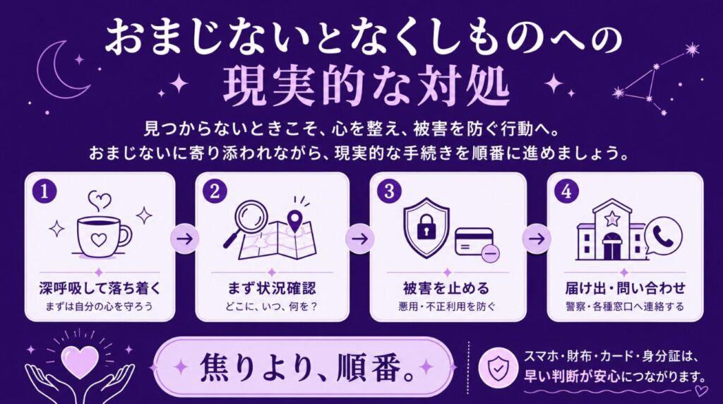 おまじないとなくしものへの現実的な対処