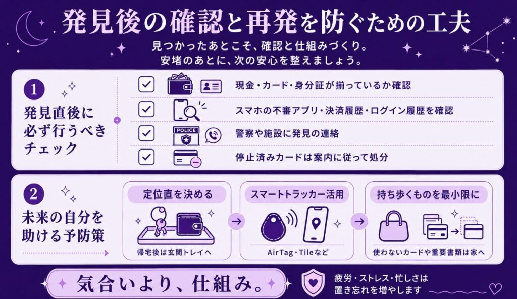 なくしもの おまじない 発見後の確認と再発を防ぐための工夫