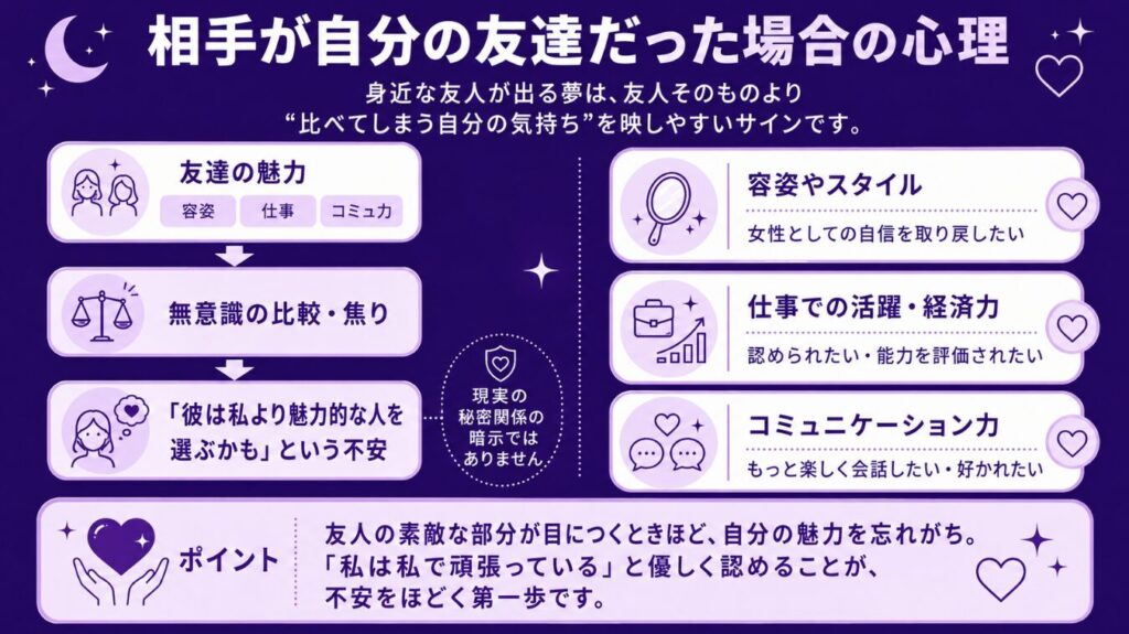 夢占いで旦那が他の女とイチャイチャする 相手が自分の友達だった場合の心理