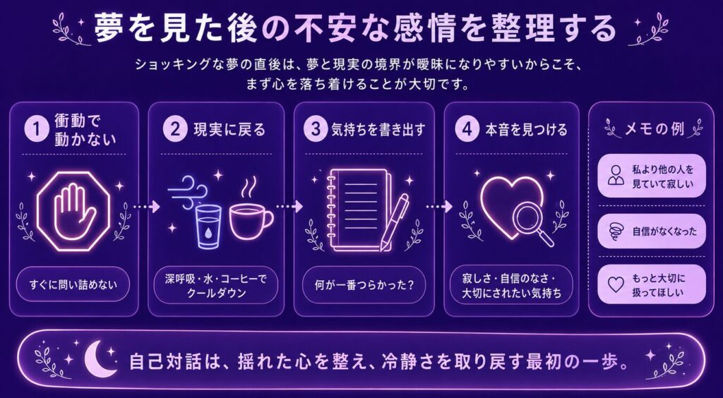 夢占いで旦那が他の女とイチャイチャする 夢を見た後の不安な感情を整理する