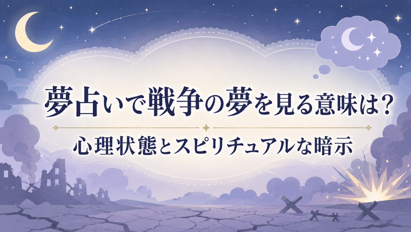 夢占いで戦争の夢を見る意味は？心理状態とスピリチュアルな暗示