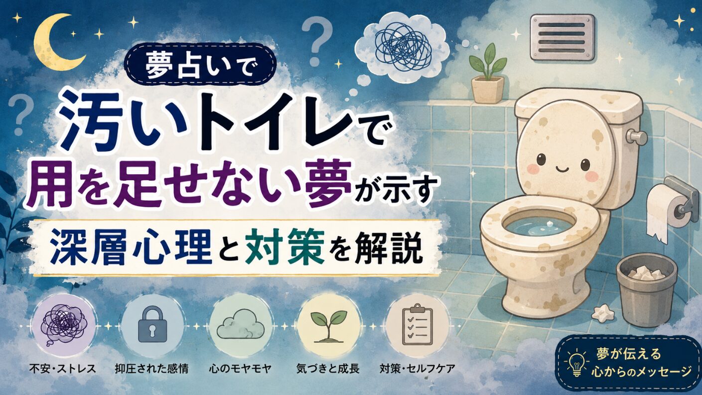 夢占いで汚いトイレで用を足せない夢が示す深層心理と対策を解説