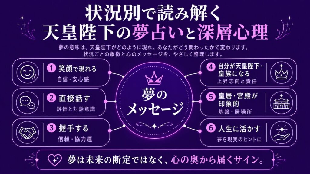 状況別で読み解く天皇陛下の夢占いと深層心理