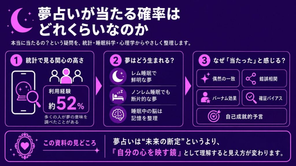 夢占いが当たる確率はどれくらいなのか