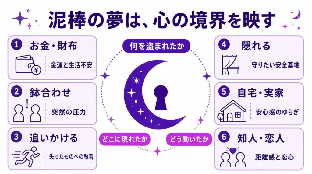 夢占いにおける泥棒の状況別の心理と解釈
