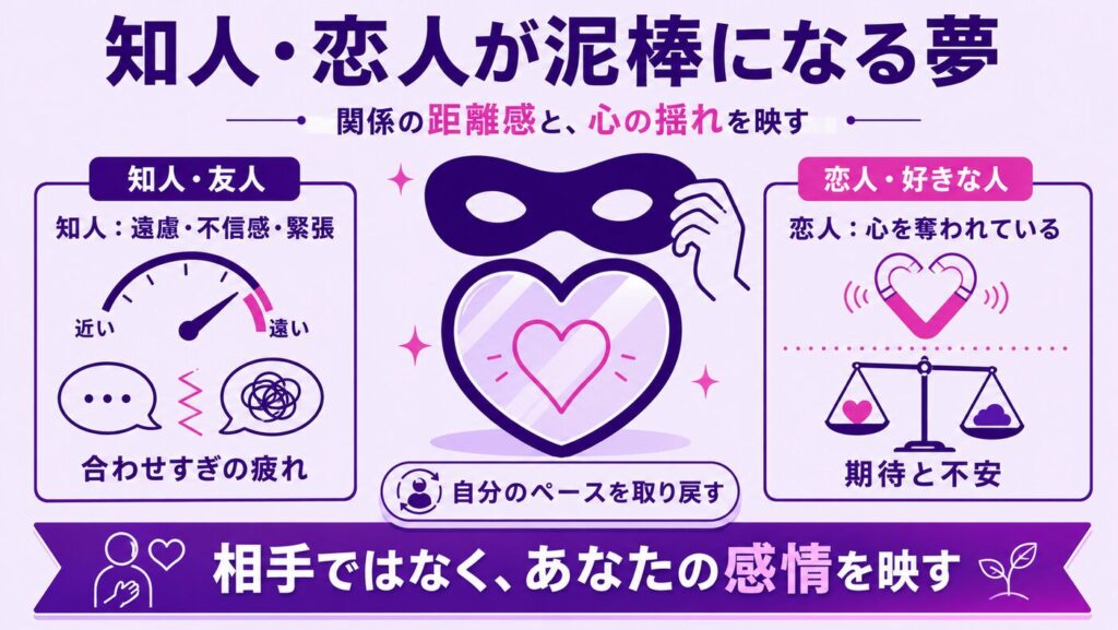 夢占いでの泥棒　知人や恋人が泥棒として現れる夢