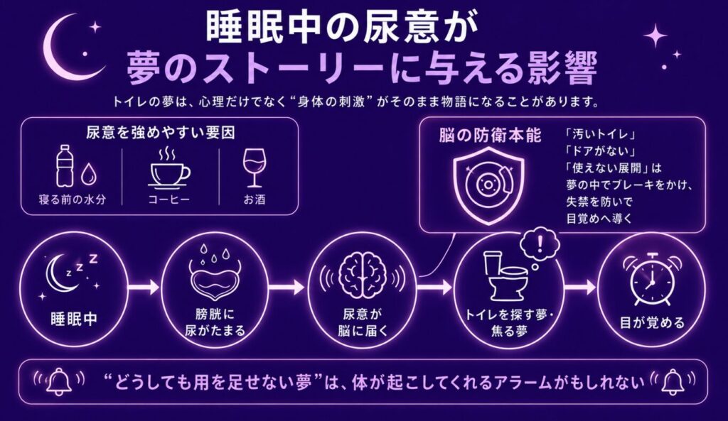 睡眠中の尿意が夢のストーリーに与える影響