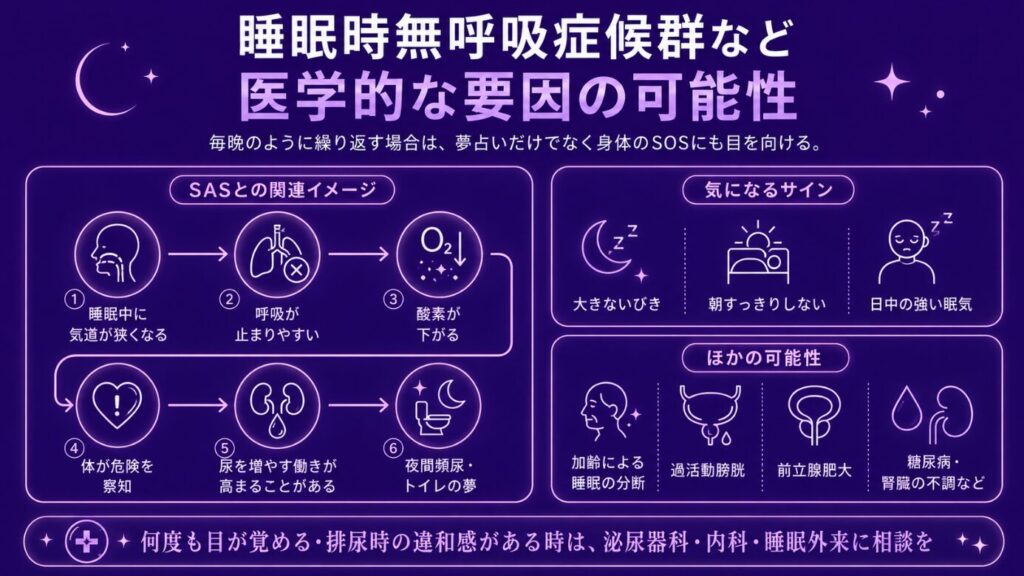 夢占い　睡眠時無呼吸症候群など医学的な要因の可能性