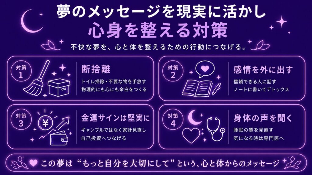 夢のメッセージを現実に活かし心身を整える対策