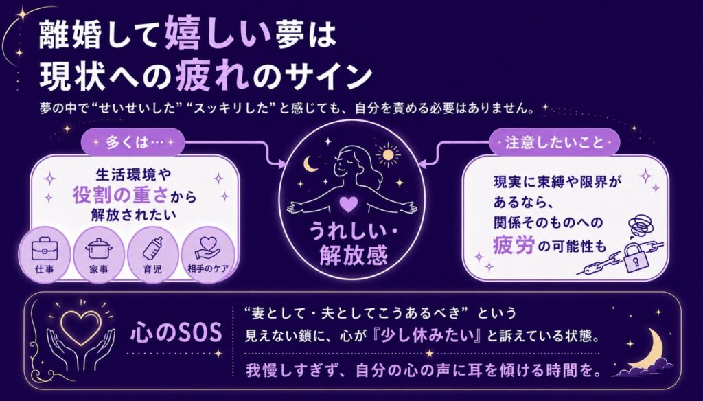 夢占い 離婚して嬉しい夢は現状への疲れのサイン