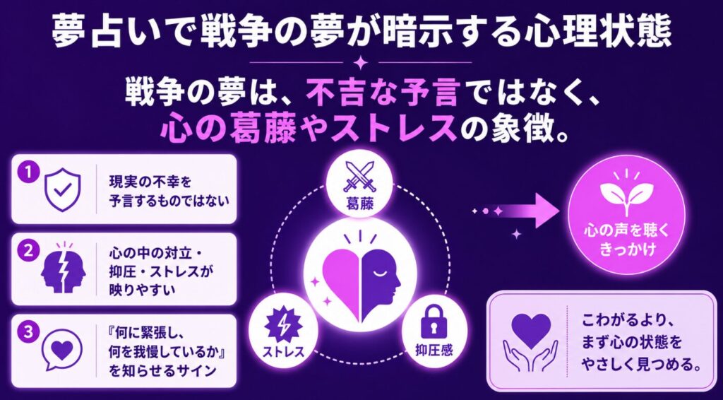 夢占いで戦争の夢が暗示する心理状態