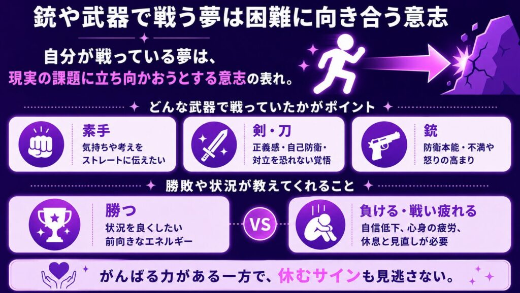 夢占いで戦争 銃や武器で戦う夢は困難に向き合う意志