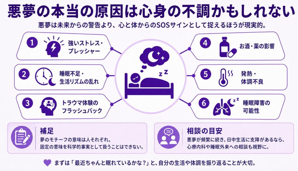 夢占いはやめたほうがいい 悪夢の本当の原因は心身の不調かもしれない