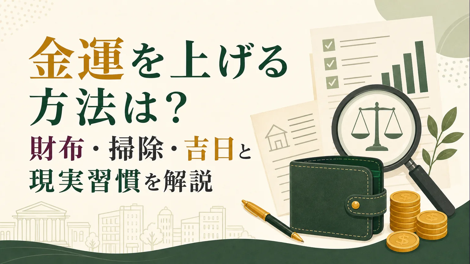 金運を上げる方法は？財布・掃除・吉日と現実習慣を解説