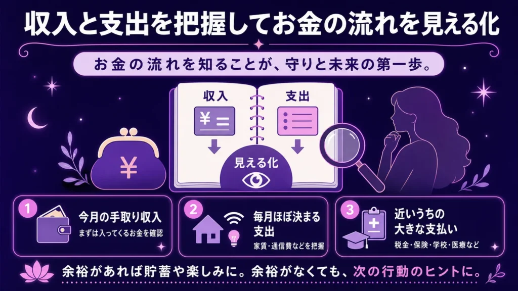 金運を上げる方法　収入と支出を把握してお金の流れを見える化
