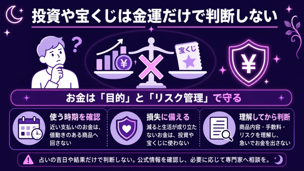 金運を上げる方法　投資や宝くじは金運だけで判断しない