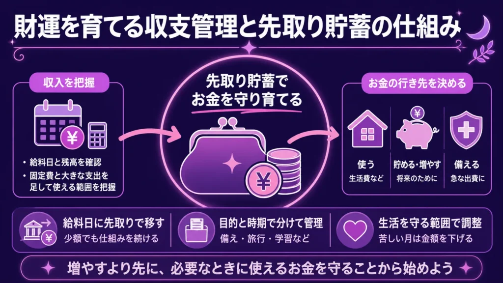 財運を育てる収支管理と先取り貯蓄の仕組み