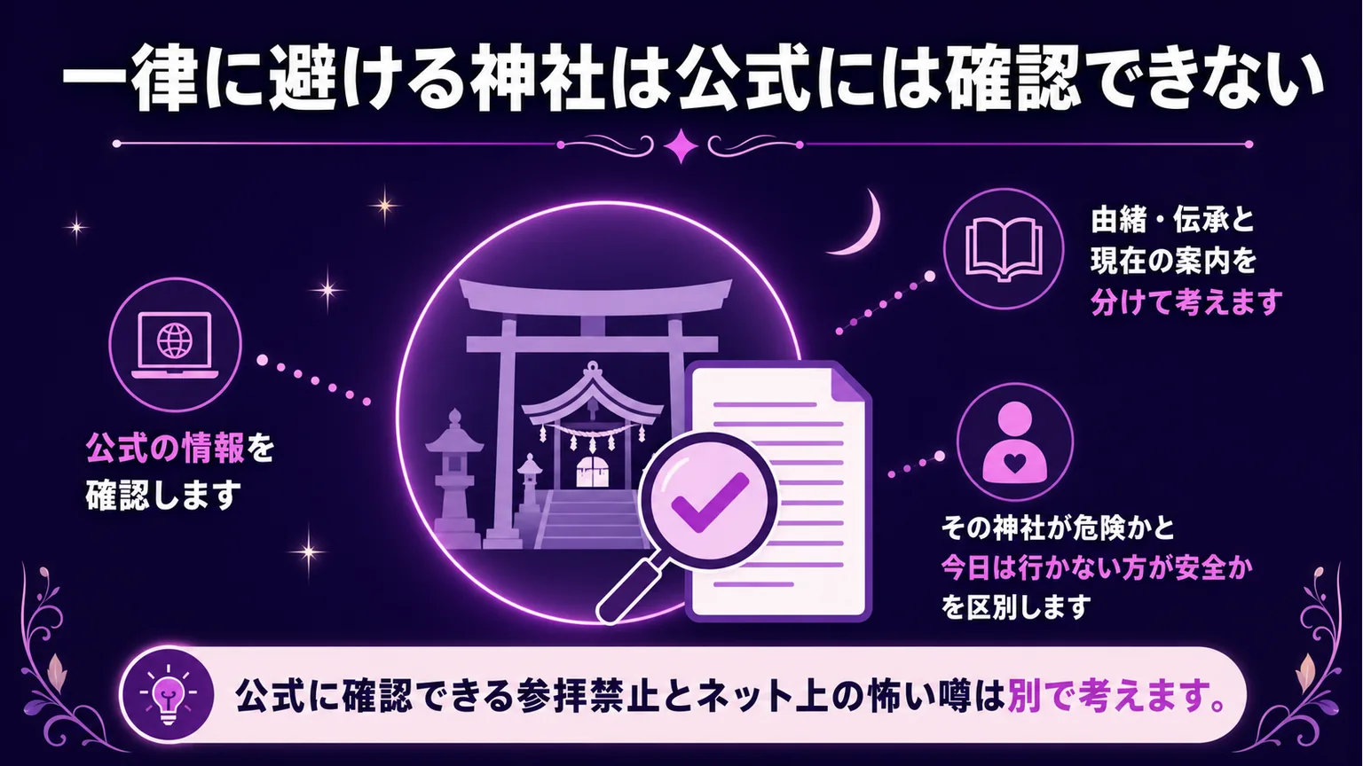 京都で行ってはいけない神社 一律に避ける神社は公式には確認できない