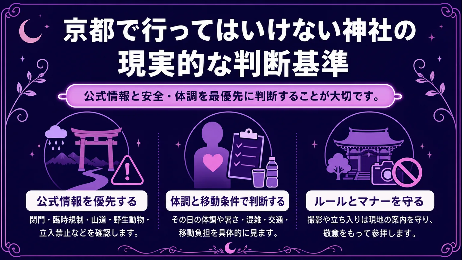 京都で行ってはいけない神社の現実的な判断基準