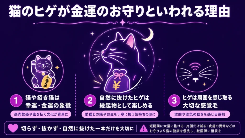 猫のヒゲが金運のお守りといわれる理由