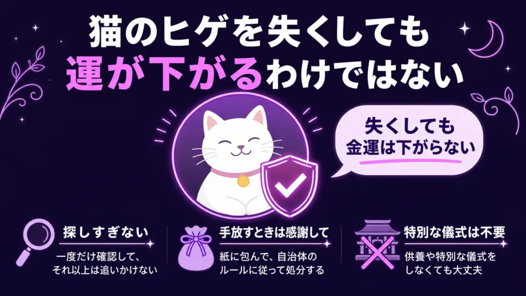 猫のヒゲを失くしても運が下がるわけではない
