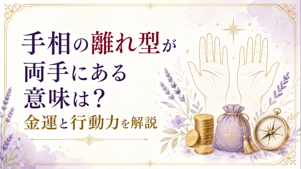 手相の離れ型が両手にある意味は?金運と行動力を解説