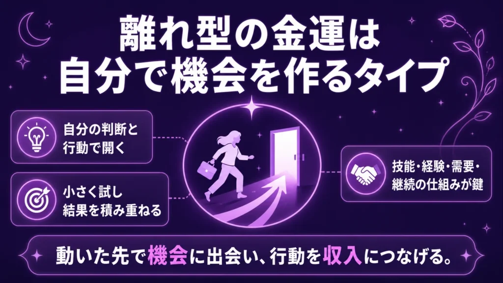手相 離れ型の金運は自分で機会を作るタイプ