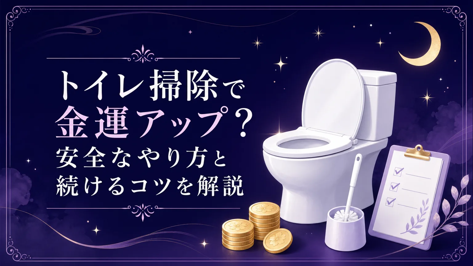 トイレ掃除で金運アップ?安全なやり方と続けるコツを解説
