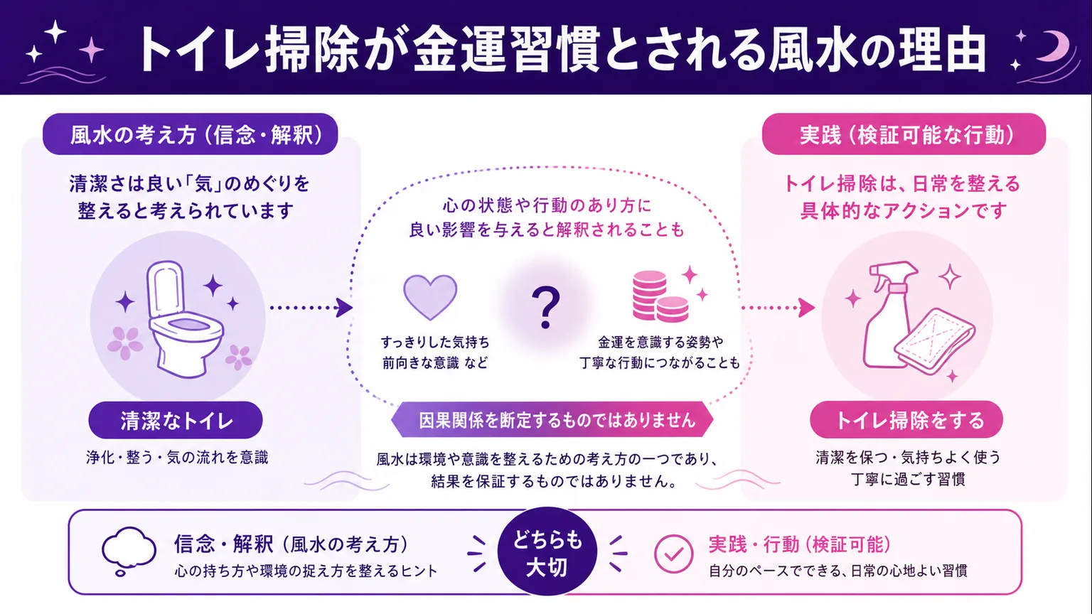 トイレ掃除が金運習慣とされる風水の理由
