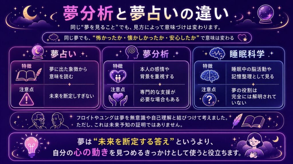 夢占いが当たらない 夢分析と夢占いの違い