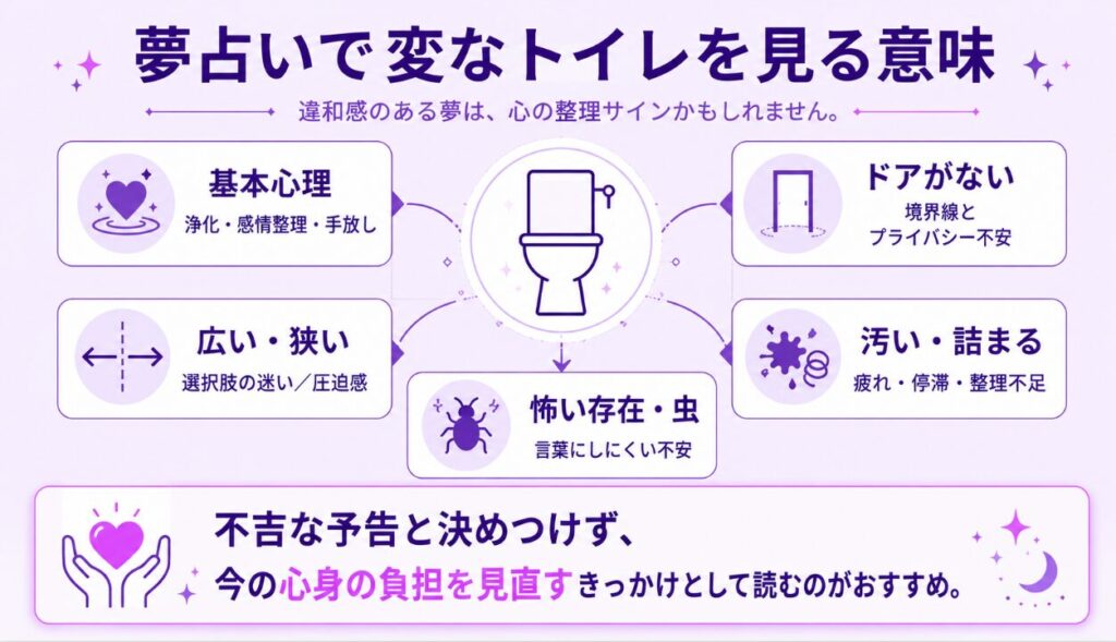 夢占いで変なトイレを見る意味