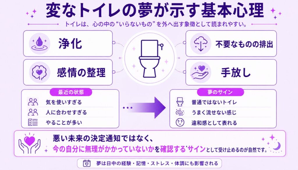変なトイレの夢が示す基本心理