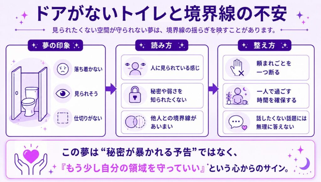 ドアがないトイレと境界線の不安