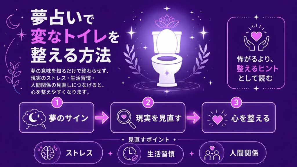 夢占いで変なトイレを整える方法