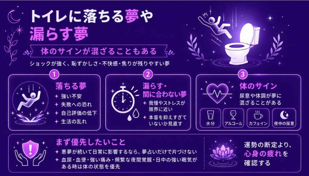 トイレに落ちる夢や漏らす夢