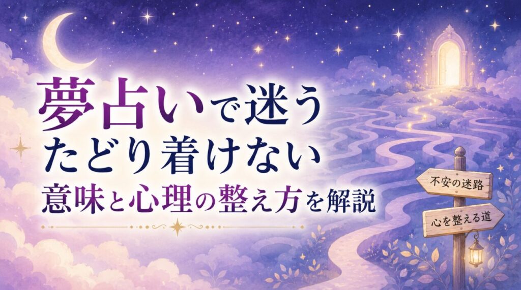 夢占いで迷うたどり着けない意味と心理の整え方を解説